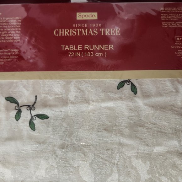 Spode Christmas Tree Table Runner 72" x 14" - Picture 6 of 7